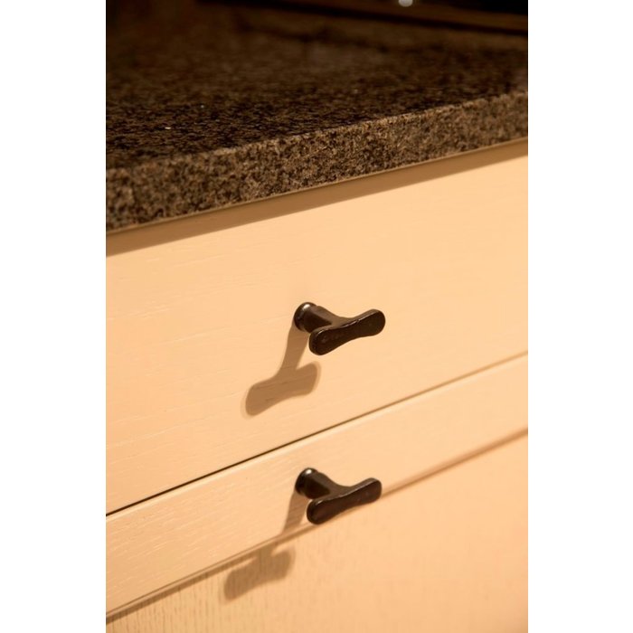 Dauby Furniture handle aged iron - black PBU-45mm (VO)