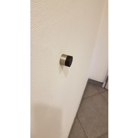 Cylindrical wall doorstop made of stainless steel 30x25mm