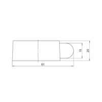 Design vloerdeurstop uit RVS 51x21mm
