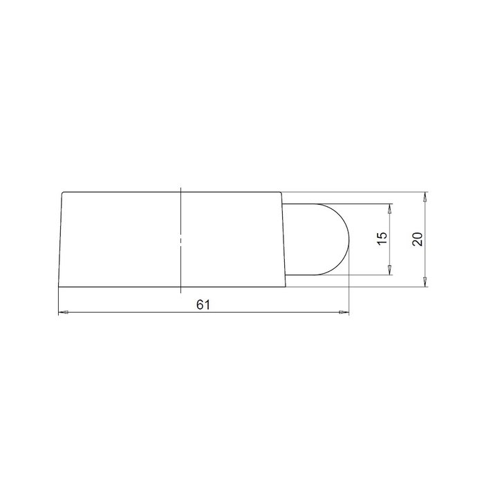 Assa Abloy Design vloerdeurstop 51x21mm - RVS geborsteld