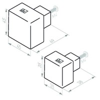 STUK MEUBELKNOP PQ-45 VEROUDERD IJZER – ZWART 45mm