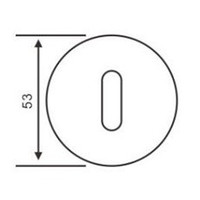 1 Black key plate round
