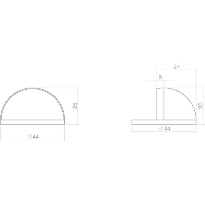 Intersteel RVS Vloerdeurstopper in bolvorm