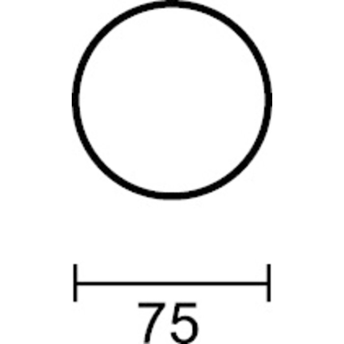HDD RVS Pictogram rond toilet man - Ø75mm