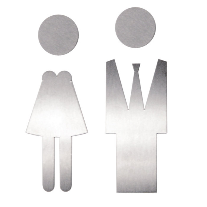 HDD Picto stainless steel large man + woman