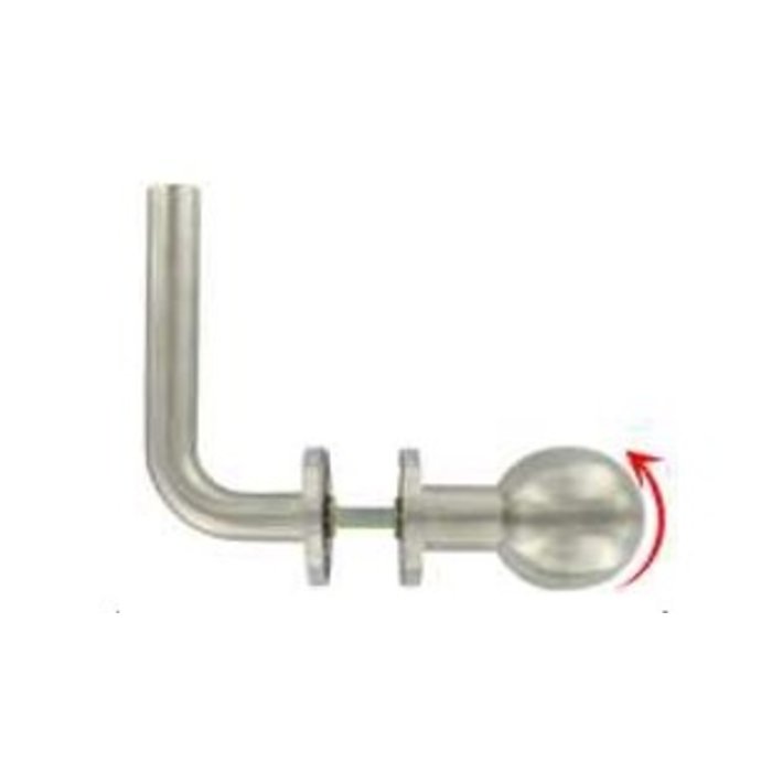 Assa Abloy ASSA ABLOY Drehknopf mit Türdrücker LINKS mit 2 Zylinderrosetten - Edelstahl gebürstet