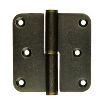 Paumelle skin 80x80x2.5 old brass rechts 3 stuks + schroeven