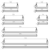 Meubelgreep PMQ-384 verouderd ijzer - zwart 384mm