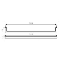 Meubelgreep PMQ-384 verouderd ijzer - zwart 384mm