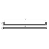 Furniture handle PMQ-512 aged iron - black 512mm