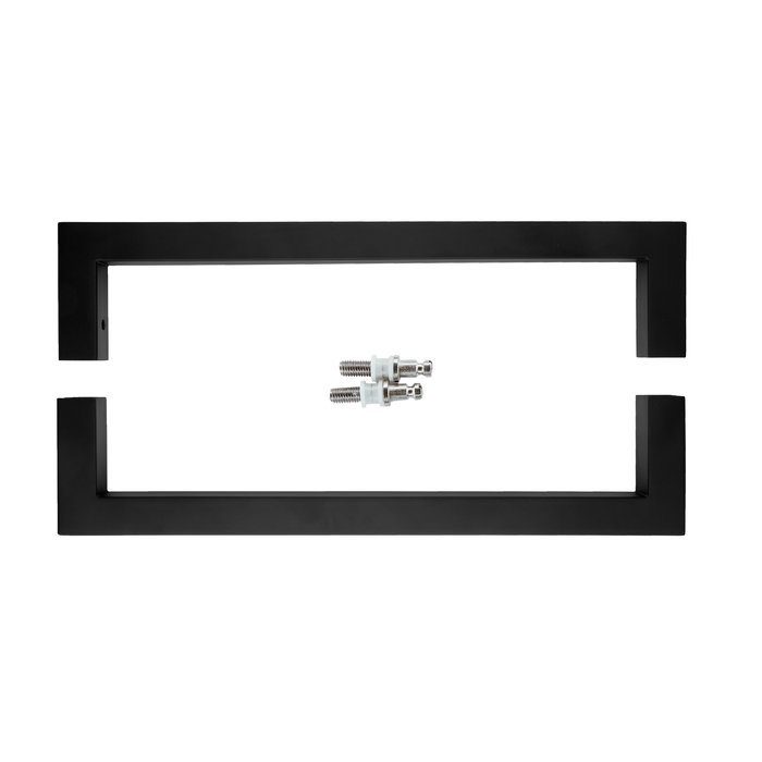 HDD Black door handle "Cubica" U 20/300 pair for glass door