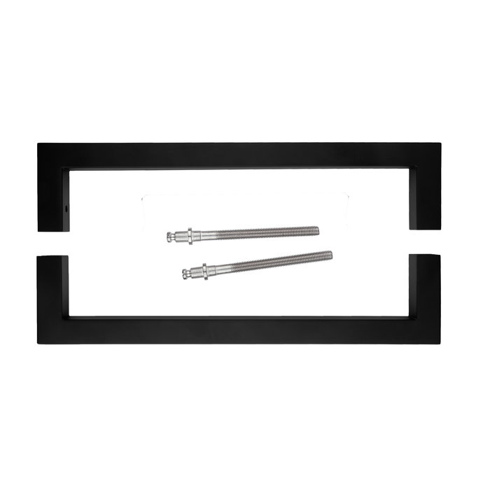 HDD Black door handle "Cubica" 20/300 - pair for door thickness > 3 cm