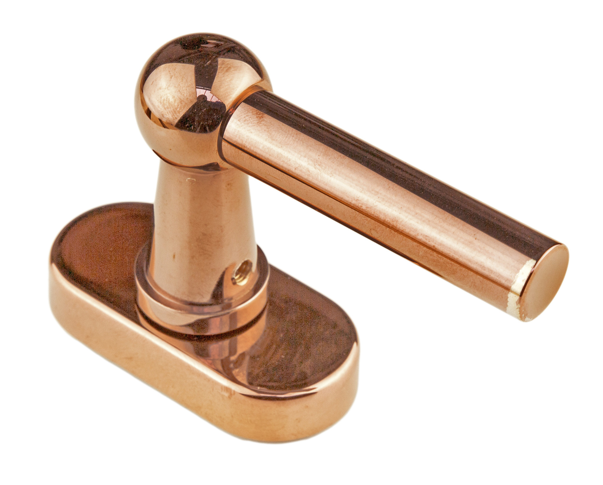 Rose-colored window handles