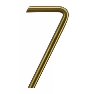 HDD Hausnummer 7 mattgold rund