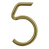 HDD Huisnummer 5 mat goud rond