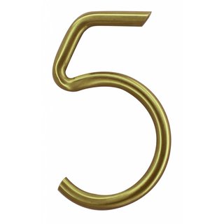HDD Numéro de maison 5 rond doré mat