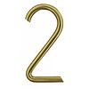 HDD Huisnummer 2 mat goud rond
