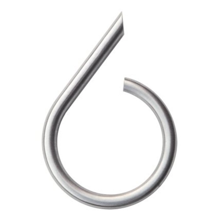 HDD Stainless steel house number 6 with a height of 130mm