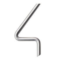 HUISNUMMER ROND 4 INOX PLUS