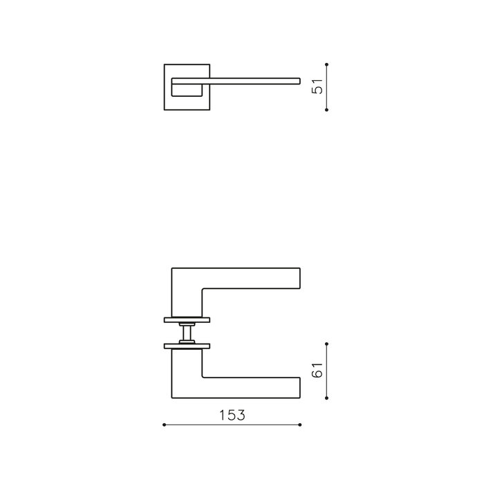 Olivari Poignée de porte Olivari Living sur rosace anthracite titane mat PVD