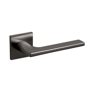 Olivari Olivari door handle Lotus Q on rosette anthracite matt titanium PVD
