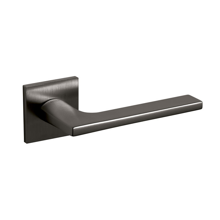 Olivari Olivari door handle Lotus Q on rosette anthracite matt titanium PVD