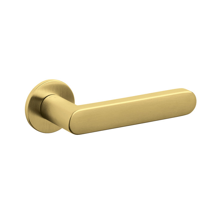 Olivari Olivari door handle Link on rosette brass matt titanium PVD