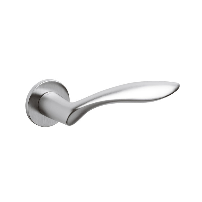 Olivari Olivari door handle Onda on rosette chrome matt without key plates