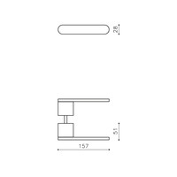 Olivari door handle Radial stainless steel matt titanium PVD