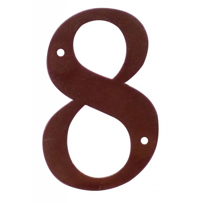 HDD House number 8 rust 106mm