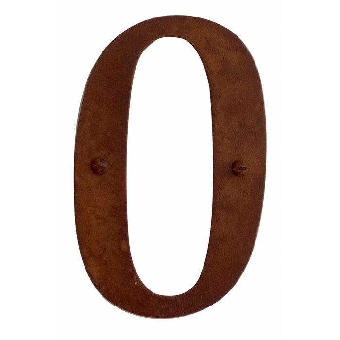 HDD House number 0 rust 106mm