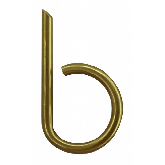 HDD House letter B matt gold 130mm