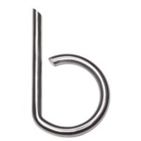 Huisletter B rvs rond 130mm
