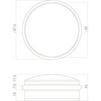 Edelstahl Bodentür Puck - 90x43mm - 1,1 KG