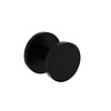 Intersteel Front door knob Ø55mm on back plate Ø60mm and one-sided mounting aluminum black
