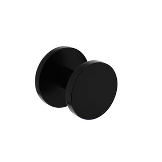 Intersteel Front door knob Ø55mm on back plate Ø60mm and one-sided mounting aluminum black