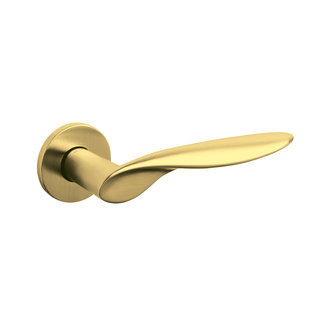 Olivari Door handle Wind on rosette brass matt titanium PVD