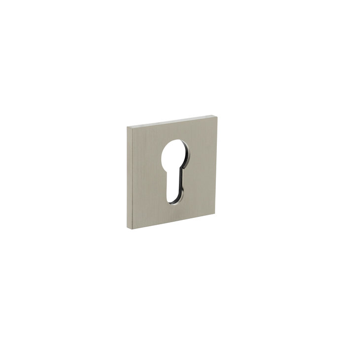 Olivari 1 Olivari rosette square with profile cylinder hole nickel matt titanium PVD
