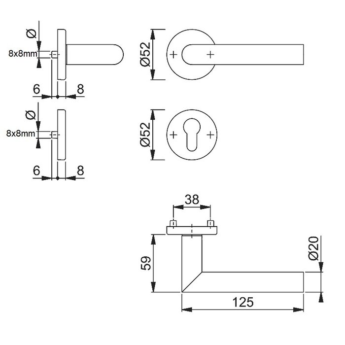 Hoppe Hoppe RVS deurklinken Amsterdam E1400Z/42KV met snelstift