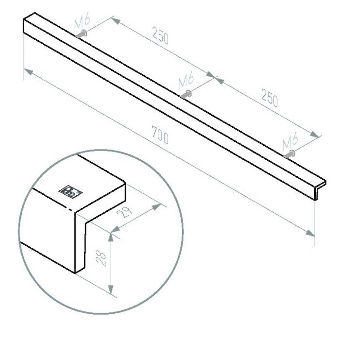Dauby Stuk  Meubelgreep PML700 Verouderd ijzer