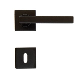 Deurklinkenshop, Schwarze Türgriffe mit quadratischem Griff von 16 mm