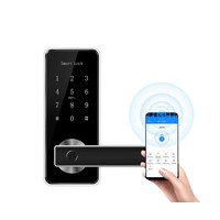 Modern smart door handle D11B with finger scan