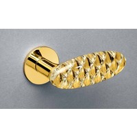 Olivari Deurkruk Crystal Diamond op rond rozet messing titaan PVD zonder sleutelplaatjes