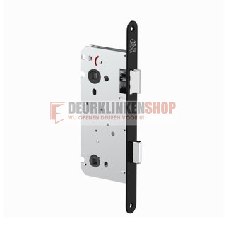 Assa Abloy Schwarzes Litto Toilettenschloss 116/50 mit abgerundeter Frontplatte