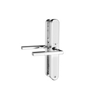 Intelligente deurklink D33B op zilver smalschild voor binnen en buiten