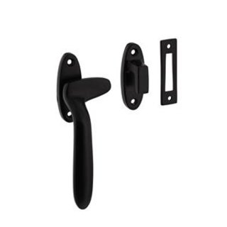 Intersteel Black window handle Dudok Left with strike plate and closing hook