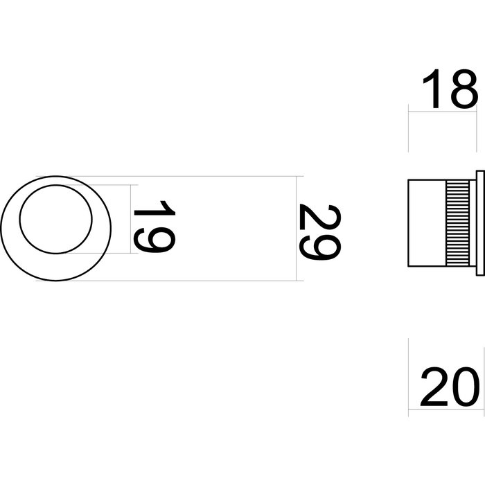 HDD Carbonschwarze Schiebetürschale FRA Fingertip Ø 29 mm je
