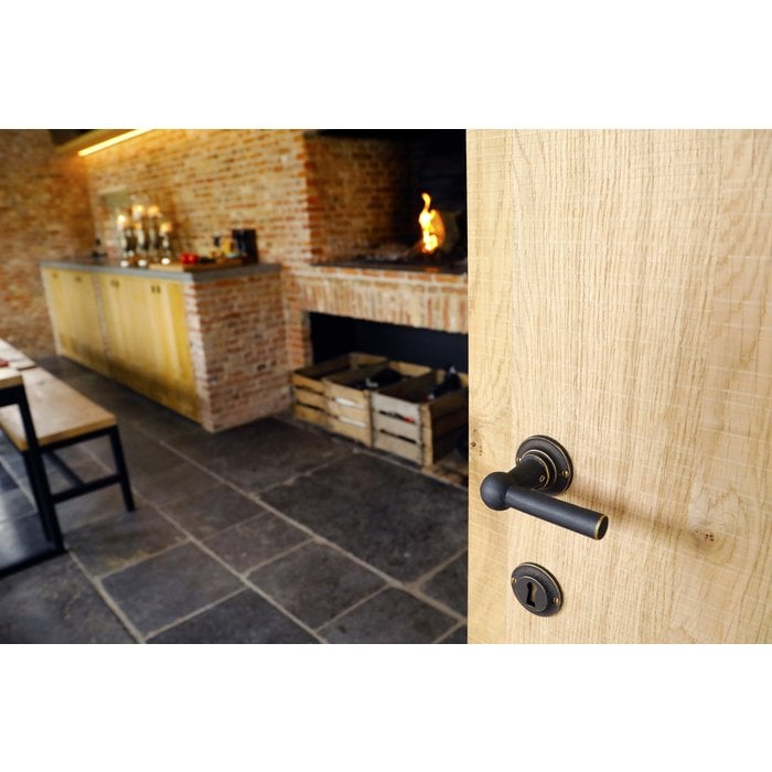 HDD Poignées de porte en laiton ancien Petra T + L