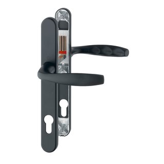 Hoppe Hoppe narrow-shield fitting New York black for framed doors