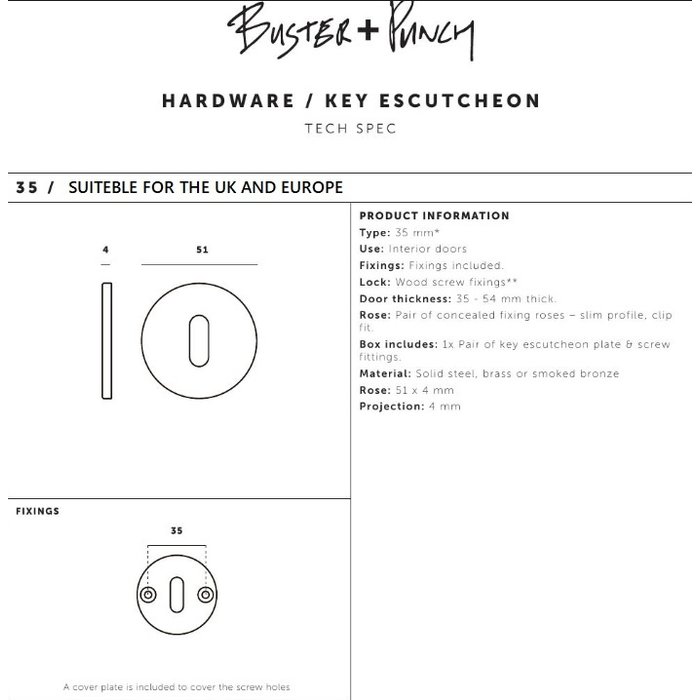 Buster+Punch Pair of round Buster & Punch key smoked bronze